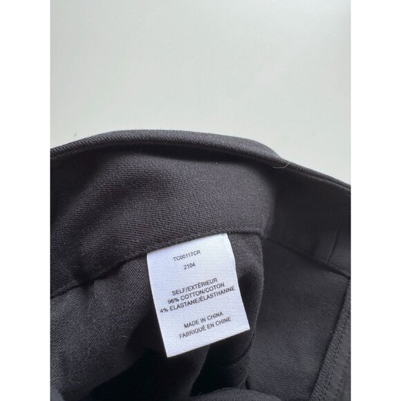 DEREK LAM 10 CROSBY Lucia Black Bi-Stretch Twill Flared Front Slit Pants, Size 8 - Picture 13 of 14